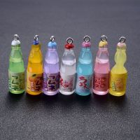 10Pcs Plastic Pop Cola Soda Drinks Beverages Charms Juice Alcohol Lemonade Bottle Resin Pendants for Jewelry Making Mini Crafts Cups  Mugs Saucers