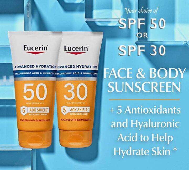 Eucerin Advanced Hydration Lightweight Sunscreen Lotion SPF 30 50 w