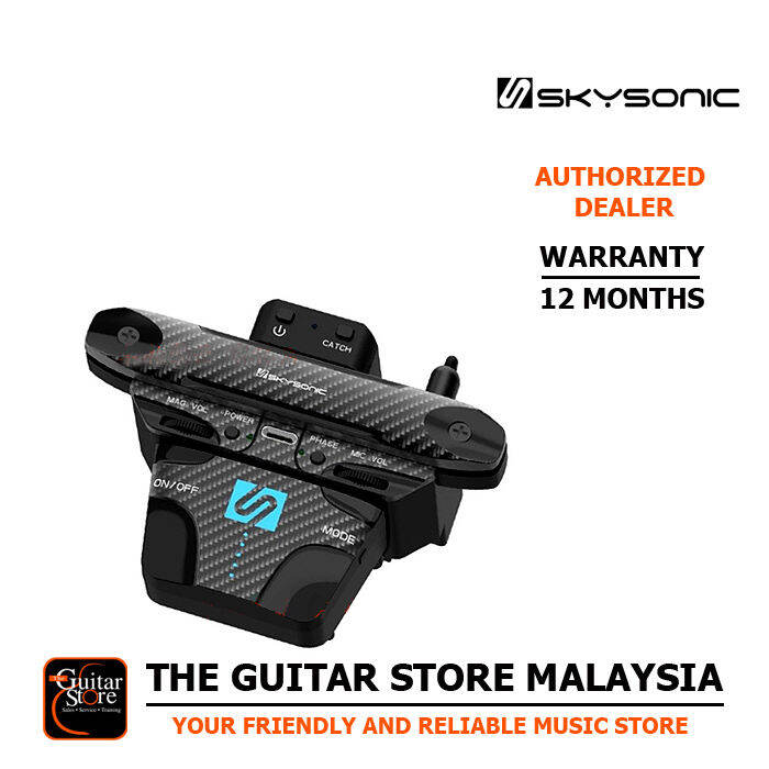 Skysonic F3 Acoustic Guitar Soundhole Preamp Pickup With Wireless