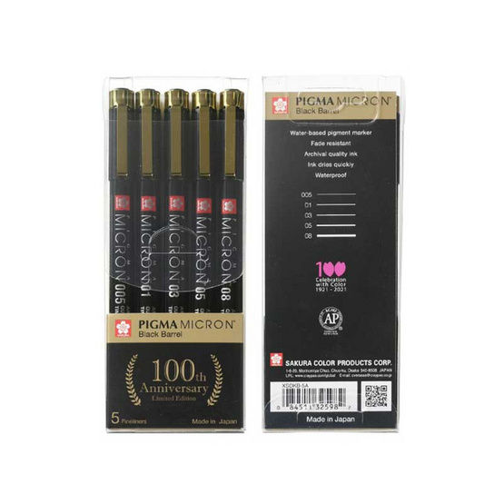 เซทปากกา-pigma-100-ปี-ชุด-5-ด้าม-สีดำ-limited-edition-สวยมากๆ-สินค้ามีจำนวนจำกัด