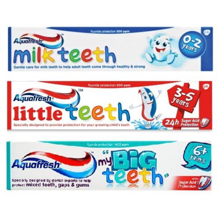 Exp: 2024; Aquafresh Kids toothpaste Milk / Little / Big Teeth / Splash ...