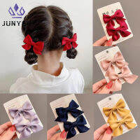 2ชิ้น/เซ็ตเด็กเกาหลีน่ารักรัดเกล้าผูกโบว์ Hairpin เจ้าหญิงเครื่องประดับผม