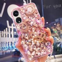 Oppo Reno เคสโทรศัพท์พลอยเทียม8T 5G 4G 8 5G 7 Z 8Z 7Z 6 5 4 5G 4G 4G Pro เคสโทรศัพท์ไข่มุกหรูหราพลอยเทียมเพชรเคสโทรศัพท์กากเพชรเคสโทรศัพท์กับสายรัดข้อมือคริสตัล