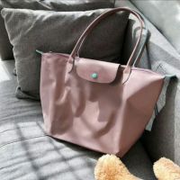 Longchamp Nylon Cloth Dumpling Bag Dog Tooth Bag Large Capacity Tote Bag Wing Bag Mommy Shopping Bag Underarm Female Bag