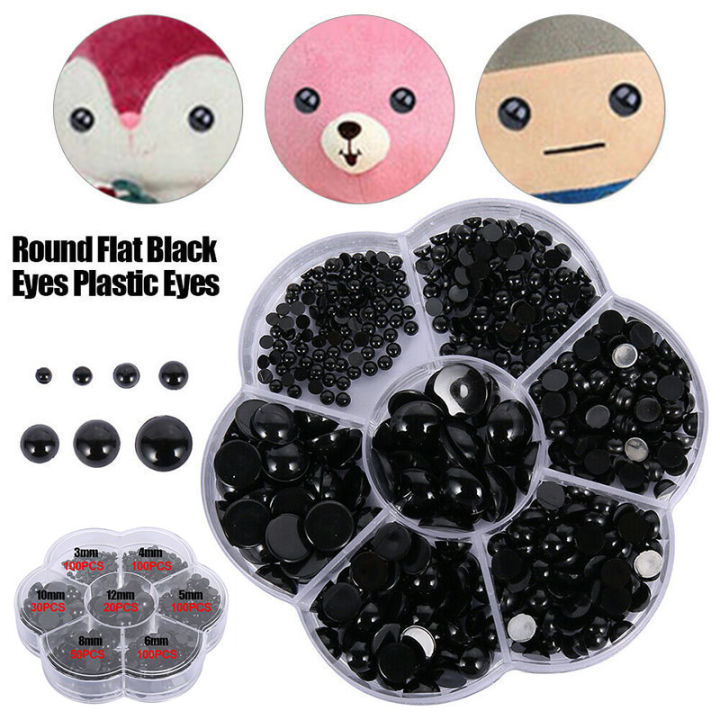 bokali-500pcsสีดำตาจมูกสำหรับsoftของเล่นตุ๊กตาสัตว์ทำหัตถกรรม
