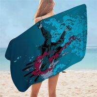 【cw】 Jiraiya Microfiber beach towel female long wrapped bikini covered sunscreen Dropshipping