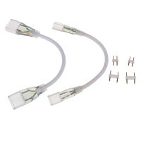 ：{—— 2Pin Led Corner Connector Straight Connector 110V 220V Middle Double Connectors RGB