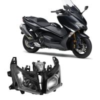 【LZ】♙▽❀  Montagem do farol da motocicleta frente Twin Head Light lâmpada para Yamaha TMAX 530 TMAX-530 2012-2014