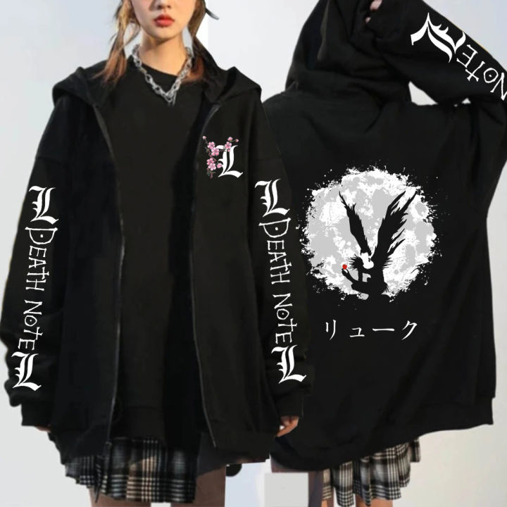 japanese-anime-death-note-hoodies-men-women-cartoon-misa-amane-l-ryuk-graphic-streetwear-harajuku-unisex-zipper-sweatshirts