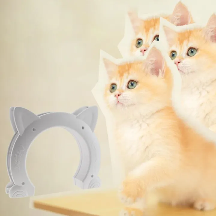 Interior Cat Door, Catshaped Hole Easy Pass Hidden Litter Box Pet Doors Simple Installation