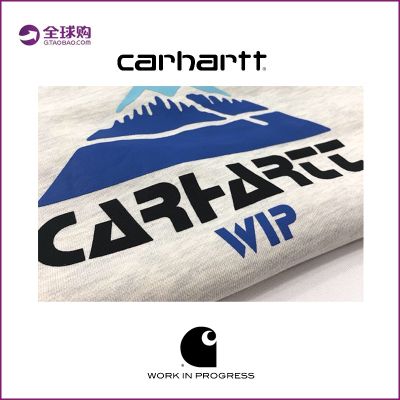 Carhartt เสื้อสเวตเตอร์แบบสวมหัวสำหรับรอบคอหลวมภูเขาหิมะเสื้อสเวตเตอร์ชายและหญิงคอกลมเข้าได้กับทุกชุด