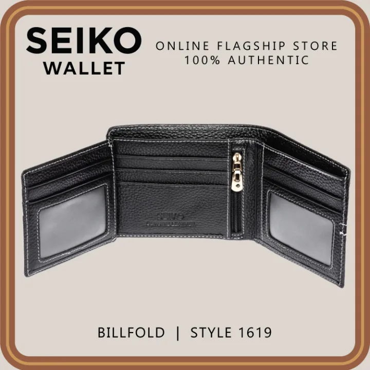 Seiko Wallet - Genuine Leather Billfold (With Flap) 1619 | Lazada PH