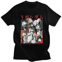 Retro Rx93 V Gundam T Men Cotton Tshirt Anime Mech Robot Manga Mecha Japan Gunpla Tee