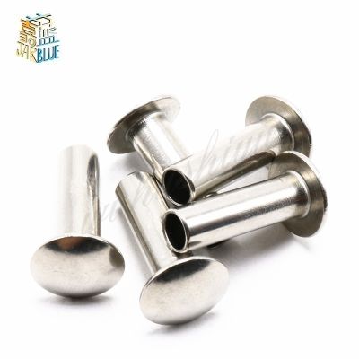 20/50pcs M3 M4 M5 304 Stainless Steel Flat Round Head Half Hollow Shank Rive Stainless Steel Rivet Nut