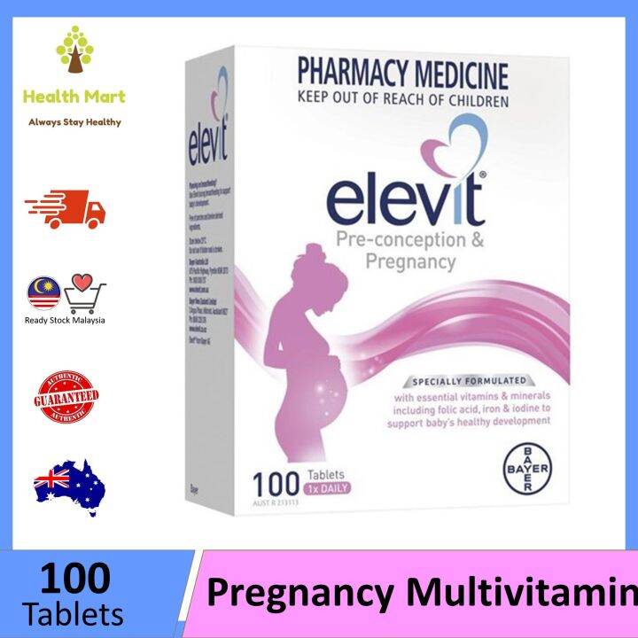 Elevit Pregnancy Multivitamin (100 Tablets) Lazada