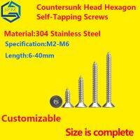 Countersunk Kepala Hexagon Sekrup Kepala Datar Hex Sekrup 304 Stainless Steel Disesuaikan DIN7991