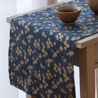 Japanese Style Table Runner Tablecloth Decoration Cloth Table Mat for Kitchen Dinning Room Navy Blue 30*140cm TJ8692-b