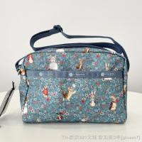 hot【DT】﹉✺✳  New cartoon print bag casual crossbody fashion tide square lightweight large capacity shoulder 2434