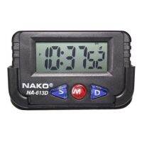 JZ shop Clock นาฬิกาติดรถยนต์ Nako รุ่น Na-613D ตัวเลขดิจิตอล ติดกับคอนโซลรถยนต์ นาฬิกาตั้งโต๊ะเเบบพกพา 3 in 1 (ติดรถ/จับเวลา) บอกวัน,วันที่,เดือน ใช้ง