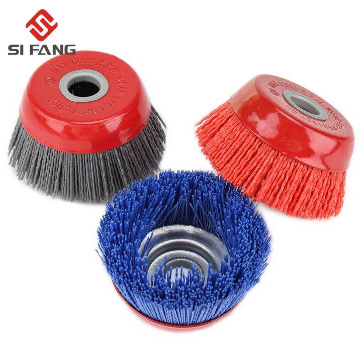 100mm Cup Nylon Abrasive Brush Wheel Pile Polymerabrasive For Angle