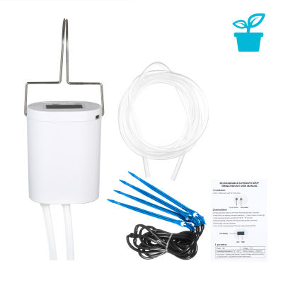 Automated Watering Device Smart Water Controller Automatically Watering System Drip Irrigation Kit for 4 Potted Plants with 2000mAh Rechargeable Battery