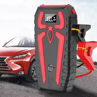 Car jump starter 12V กระแสไฟสูงสูด 1000 แอมป์ power bank /Car Jump starter Car Emergency Booster หน้าจอแสดงผลดิจิตอล 4USB เพื่อแสดงพลังงาน ใช้ได้กับรถที่แบตเตอรี่ High-Power