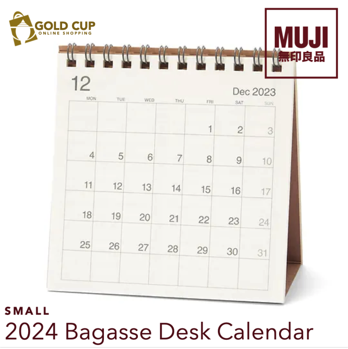 MUJI 2024 Bagasse Desk Calendar Small Lazada PH