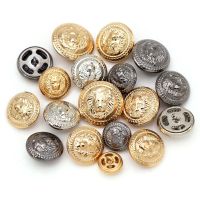 【cw】 5Pcs Lion Metal Button Round Button For Blazer Sewing Decorative Button For Clothes DIY Crafts 15 28mm Dia Garment Accessories 【hot】