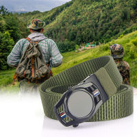 Automatic Buckle Canvas Belt Mens for Men Belts Military Tactical Outdoor Casual Nylon Knit Trousers Belt Sport Male New Trend