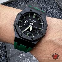 G-Shock Casioak Starbucks watch Black Metal and Green Rubber Gen3