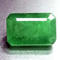 มรกตบราซิล 5.01cts, 12.2x7.9x6.2mm ทรงแปดเหลี่ยม หินธรรมชาติ 100% ไม่เผา Certified  Brazil Emerald 5.01cts, 12.2x7.9x6.2mm Octagon shape 100% Natural Gemstone