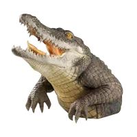 Alligator Ornament Crocodile Action Figure for Garden Animals Resin Animal Sculpture Alligator Garden Ornament Fake Crocodile Head Pond Accessories grand