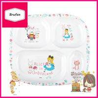 ถาดหลุมเมลามีน 9.5"SUPERWARE ALICE BABY GIRLMELAMINE COMPARTMENT PLATE 9.5" SUPERWARE ALICE BABY GIRL **จัดส่งด่วนทั่วประเทศ**