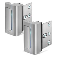 Safety Door Lock Child Proof Door Reinforcement Lock with 3 Inch Stop Can Withstand 800 Pounds (Silver-2 Bag)