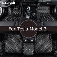 เสื่อปูพื้นรถแบบกำหนดเองสำหรับ Tesla โมเดล3 2018 -2023ปีอุปกรณ์เสริมรถยนต์