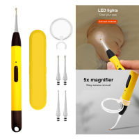 Baosity USB LED Flashlight Earpick Ear Cleaner Wax Removal Tool +Magnifier Style 1