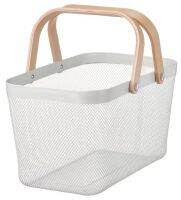 RISATORP Basket, white, 27x42x23 cm (รีซาทอร์ป ตะกร้าลวด, ขาว, 27x42x23 ซม.)