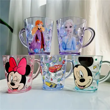 Disney Cups Princess Frozen Elsa Anna Milk Cup 3D Cartoon Mickey Minnie  Stainless Steel Cup Kids Cup Princess Mug Halloween Gift