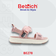 Giày Sandal Nữ Unisex BeRich BE278,Màu Hồng,Khóa bấm,Đế cao su đúc