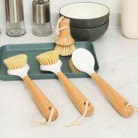 [COD] brush sisal wooden handle decontamination cleaning kitchen with washing bowl independent station