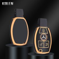 {Lili Car product} ใหม่ TPU โครงเปลือกนอกเคส Kunci Remote Mobil Fob สำหรับ Mercedes Benz A C E S G Class GLA GLK GLC CLS W204 W463 W176 W251 AMG