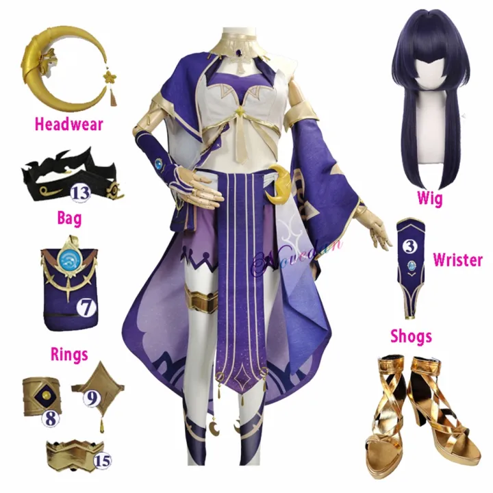 Lao Zhang Fashion Cosplay]Genshin Impact Candace Cosplay Costume Shoes Wig  Anime Halloween Carnival Suit Woman Role Play Outfit Prop Accessories Full  Set | Lazada PH