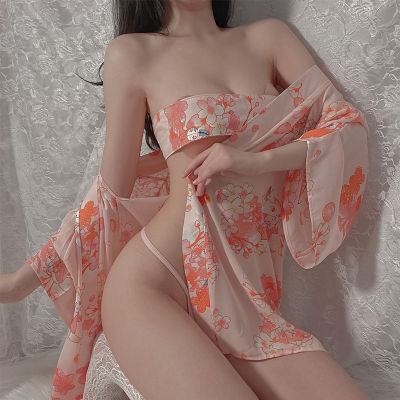 Japanese-style Kimono Cosplay Uniform Seduction Passion Suit Coquettish Fantasias Sexy Cute Pajamas On Bed Costumes W8U8