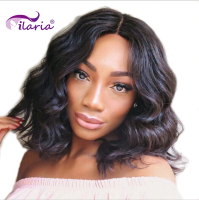 Ilaria Short Bob Lace Front Human Hair Wigs For Black Women Body Wave Pre Plucked Remy Brazilian Hair Bob Wigs With Baby Hair ของขวัญ ของขวัญ