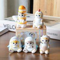 Shark Cat Doll Ornaments Hand-Made Desktop Decoration Cake Mini Toys 5 Types Set