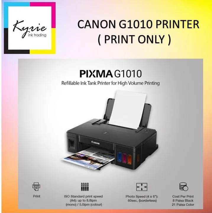 Pixma G1010 Refillable Ink Tank for High Volume Printing Lazada PH