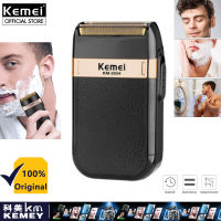 KM-2024 Mens Razor Wet and Dry Beard Trimmer Double Blade Alternative Electric Shaver Hair Clipper USB Charge