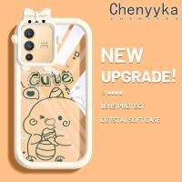 เคส Chenyyka สำหรับ VIVO V23 5G S12 5G V23i 5G ลายการ์ตูนน่ารักยูนิคอร์นสีสันสดใสเคสเลนส์กล้องถ่ายรูปแบบนิ่มซิลิโคนใสกันกระแทกแบบใสง่ายเคสป้องกัน