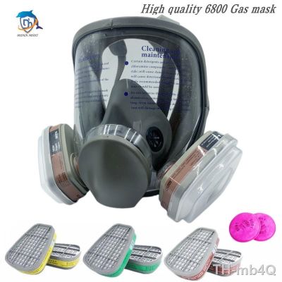 【LZ】♛❦▥  Chemical respirator 6800 dust respirator anti-fog full face mask filter for acid gases welding spray paint insecticide