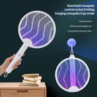 Usb Rechargeable Mosquito Racket Insect Killer With Light Bug Zapper 3 In 1 Foldable Electric Mosquito Killer Fly Swatter Trap  Electric Insect Killer